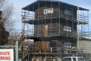 Skyscraper log cabin