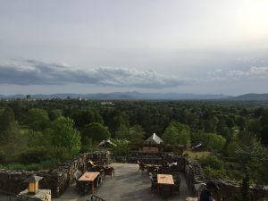 View from the terrace at the historic Grove Park Inn, Asheville, NC. 