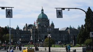 British Columbia Parliment Building on the waterfront.