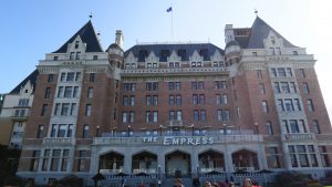 The Fairmont Empress Hotel, downtown Victoria.