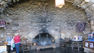 Fire place inside Hermit's Rest. 