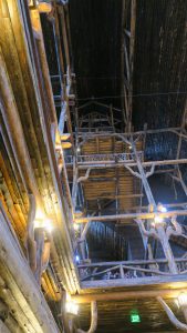 The famed crow's nest at the top of the Inn at a height of 76 feet.  I got to touch the ceiling up there in 2013.  The crow's nest was where the orchestra was located during dances in the lobby.