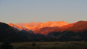 Sunrise in the Rockies.