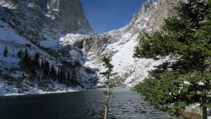 Emerald Lake, elevation 10,110 feet.