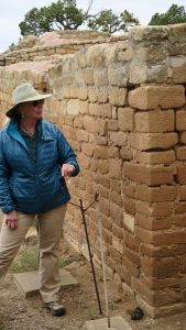 Holley Expaining Brick Laying at Sun Temple.