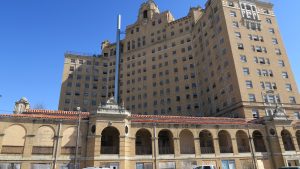 Backside of the Baker Hotel.